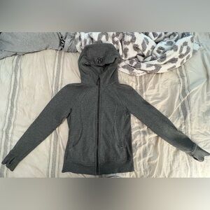Lululemon Scuba Full Zip Hoodie Sweatshirt Gray size 8
